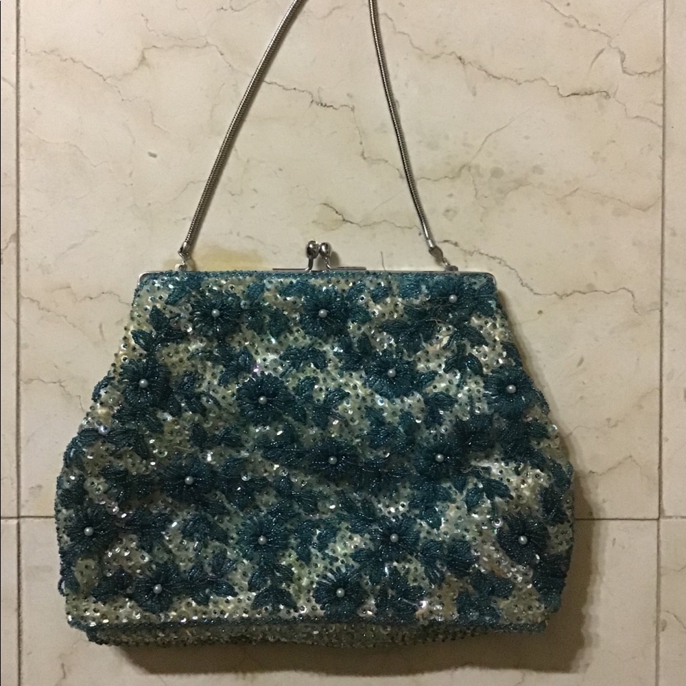 Teale  Floral Brocade Evening Handbag